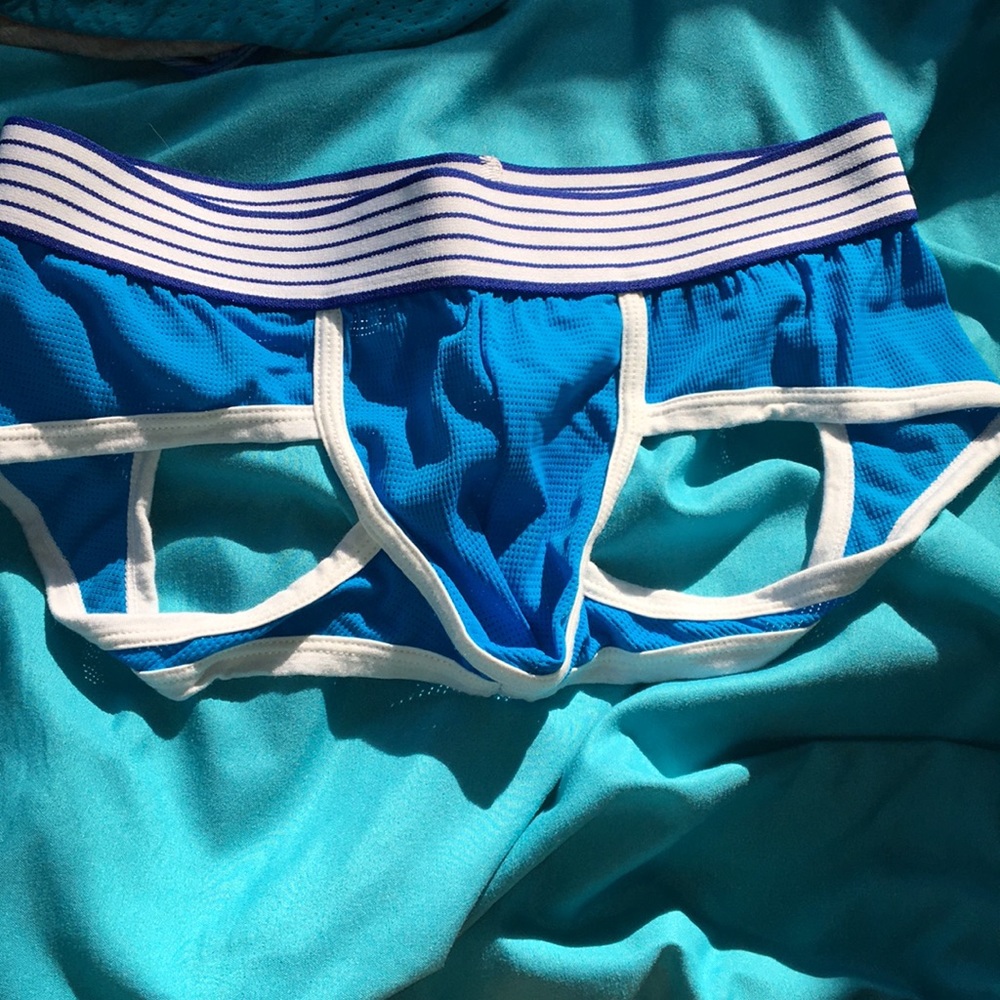 Blue mesh jock